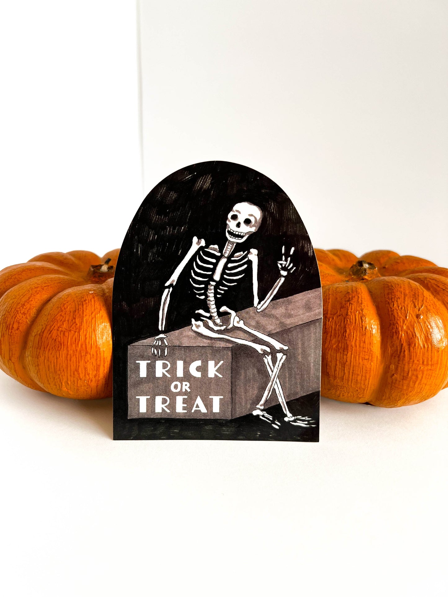 Trick or Treat Skeleton Sticker