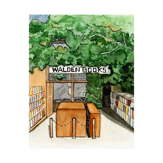 Waldenbooks Watercolor Print