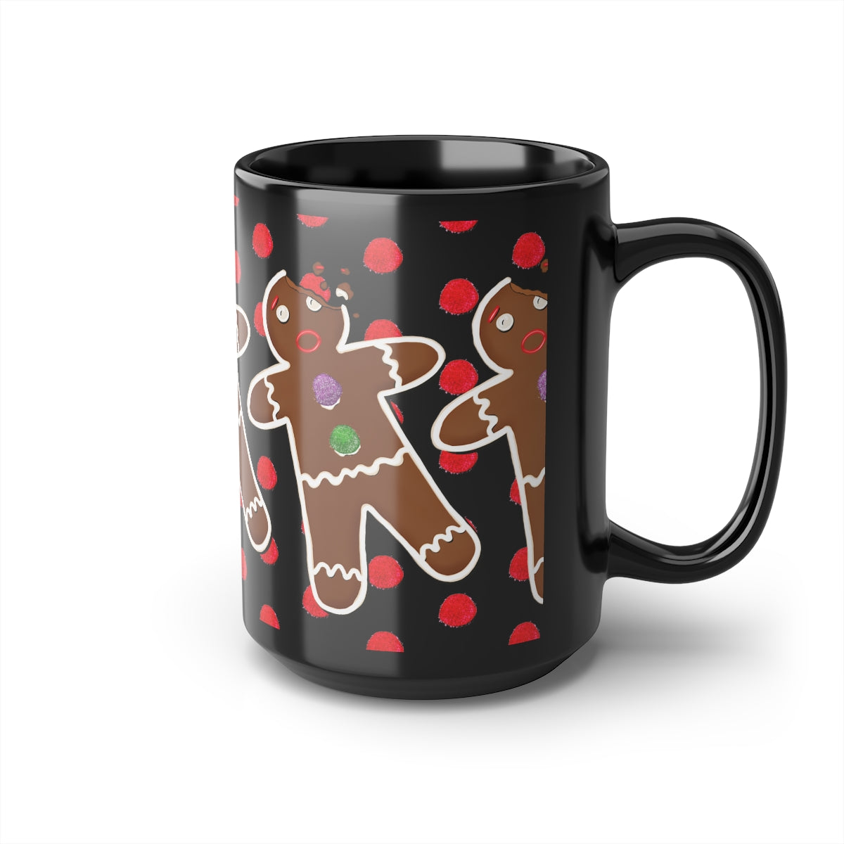 Gingy the Gingerbread Man Mug-Black