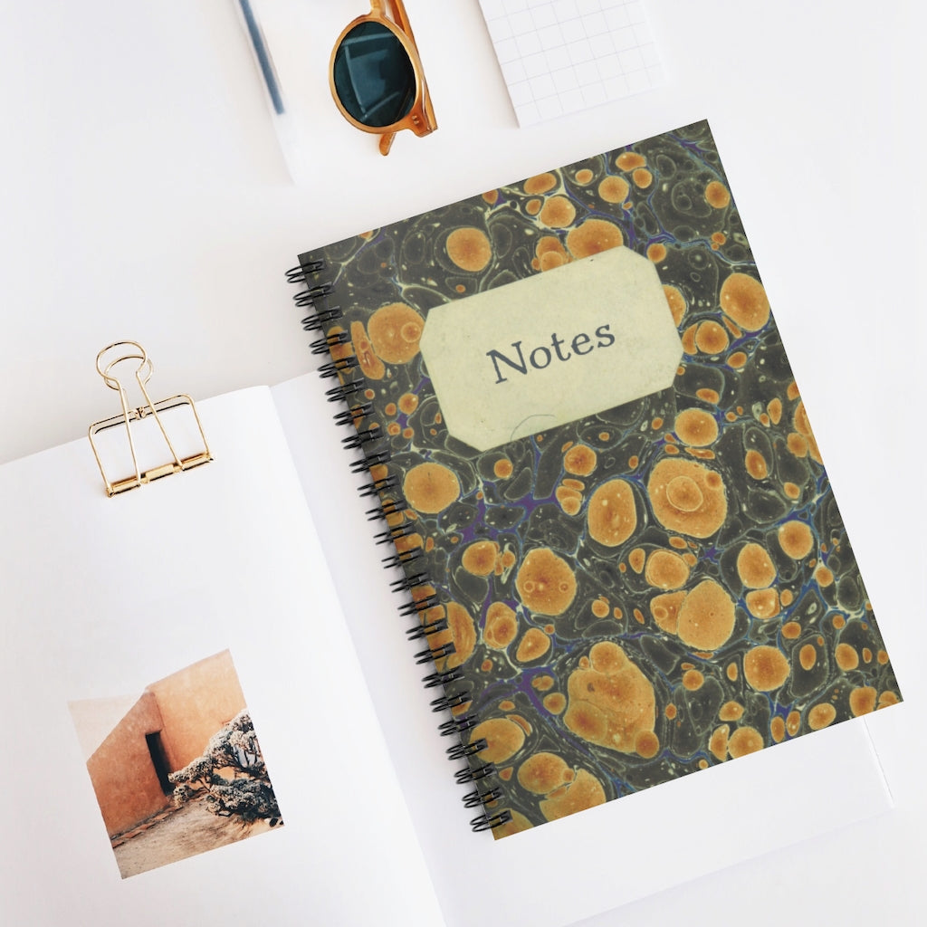 Vintage Ink Print Spiral Notebook - sketchboard studio