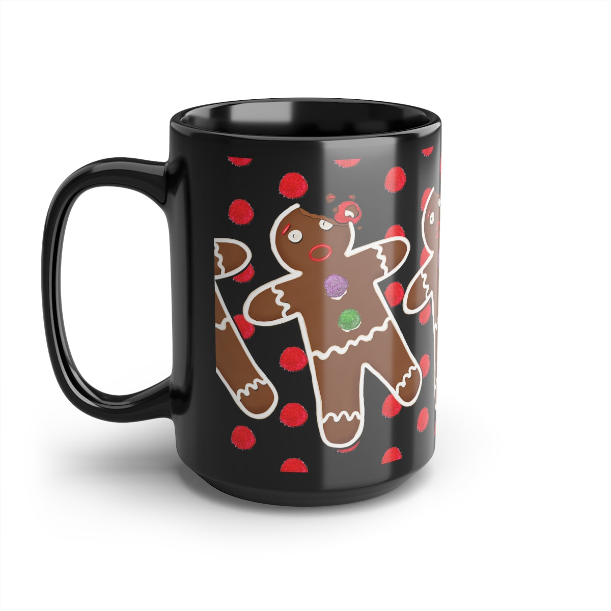 Gingy the Gingerbread Man Mug-Black