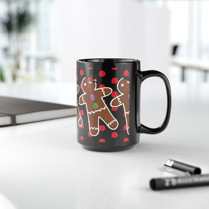 Gingy the Gingerbread Man Mug-Black