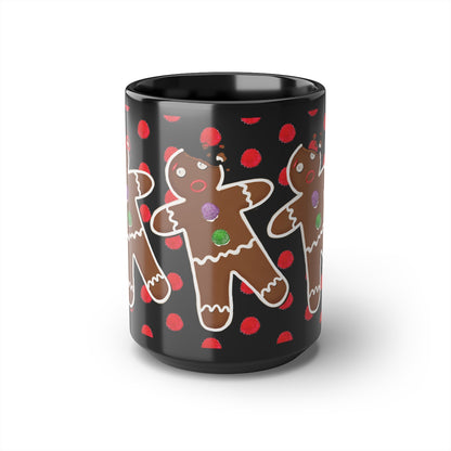 Gingy the Gingerbread Man Mug-Black