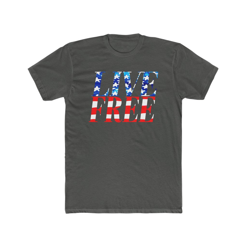 LIVE FREE Patriotic T-shirt - sketchboard studio