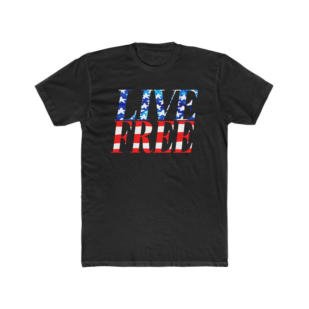 LIVE FREE Patriotic T-shirt - sketchboard studio