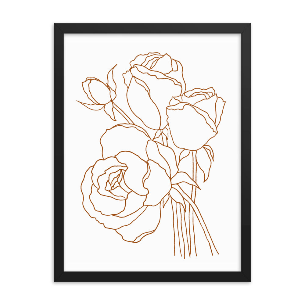 roses for everyday framed print - sketchboard studio