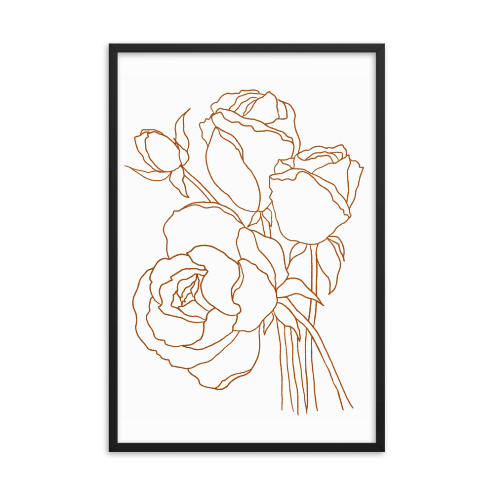 roses for everyday framed print - sketchboard studio