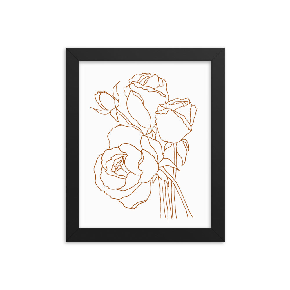 roses for everyday framed print - sketchboard studio