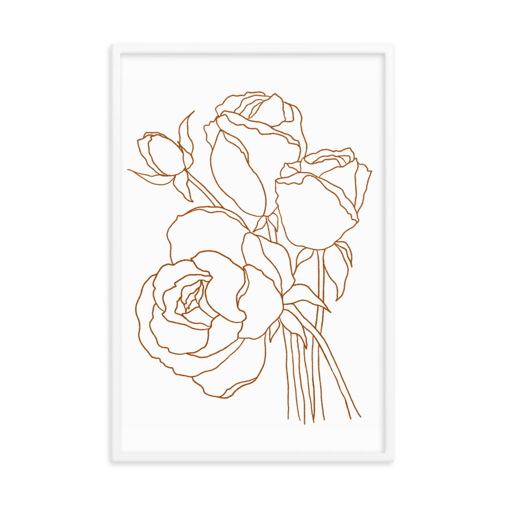 roses for everyday framed print - sketchboard studio