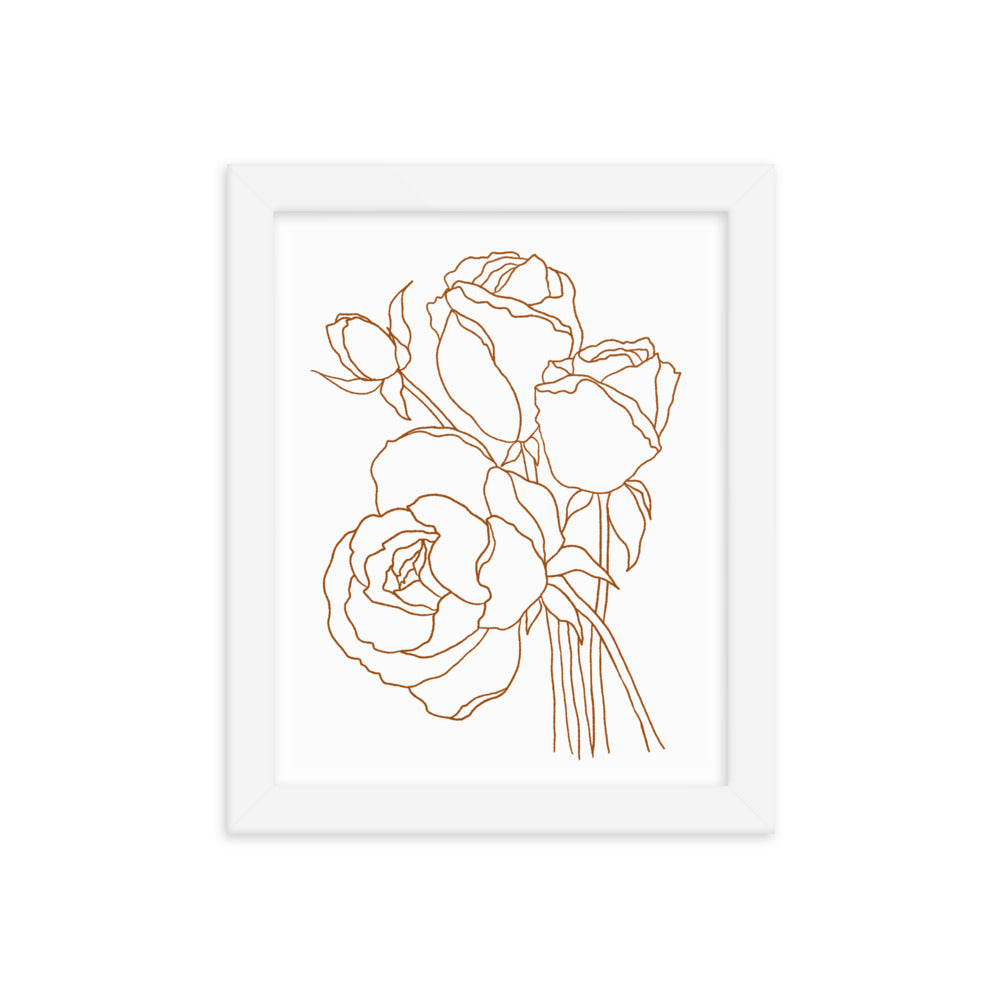 roses for everyday framed print - sketchboard studio