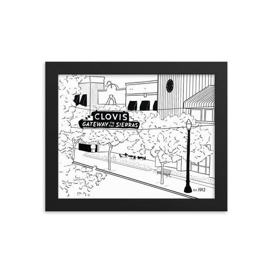 Old Town Clovis Framed Print - sketchboard studio