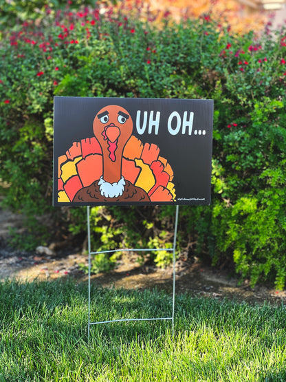 Uh Oh Turkey Thanksgiving Yard Art